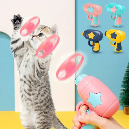Light-Up Flying Disc Cat Launcher Set 3