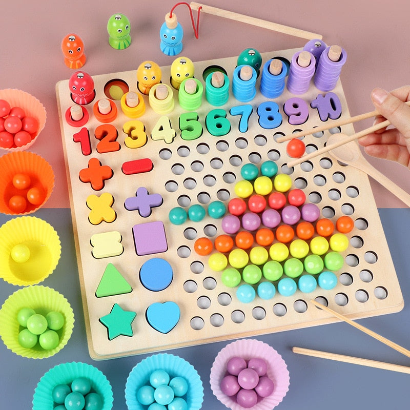 Wooden Go Games Set Dots Shuttle Beads Board Games 3