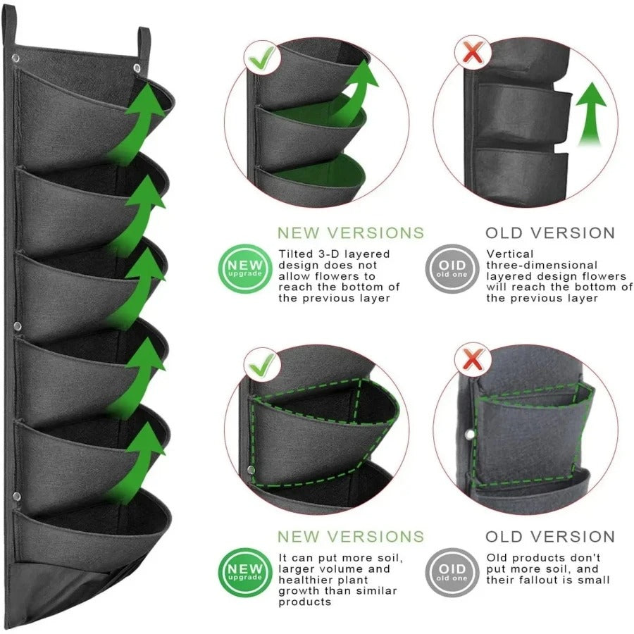 Garden Wall Planter Grow Bags for Indoor Outdoor 3