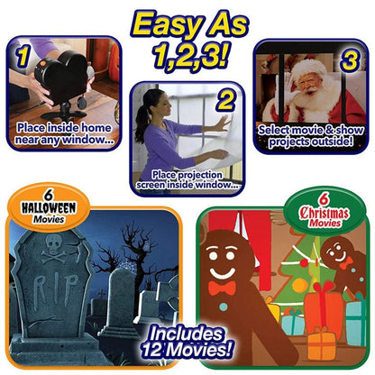 Halloween & Christmas  Holographic Projection 3