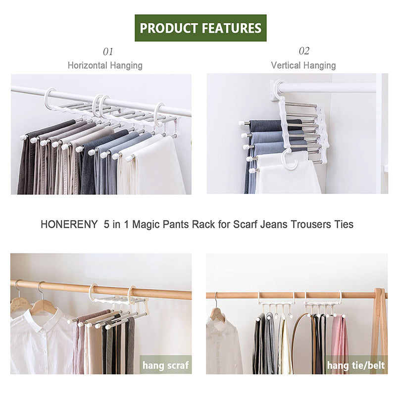 Multi-Functional Space Saving Pants Rack 3