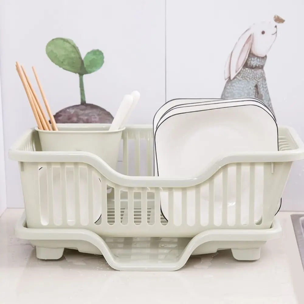 Double Layer Kitchen Dishes & Utensils Drying Organizer Rack 3