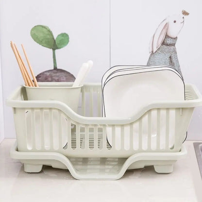 Double Layer Kitchen Dishes & Utensils Drying Organizer Rack 3