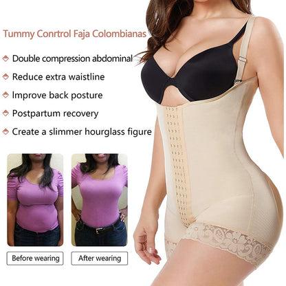 Adjustable Lace Bodysuit Tummy Control Bodyshaper 3