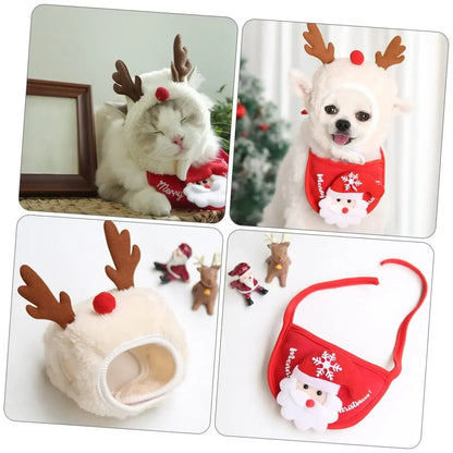 Pet Christmas Tree Pom-Pom Hat 3