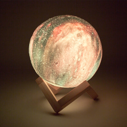 Galaxy Print Moon Lamp 3