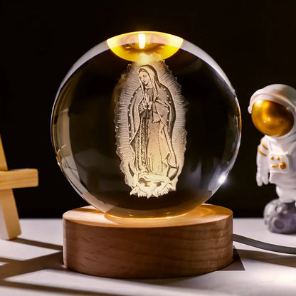 Crystal Ball Jesus Figurine 3