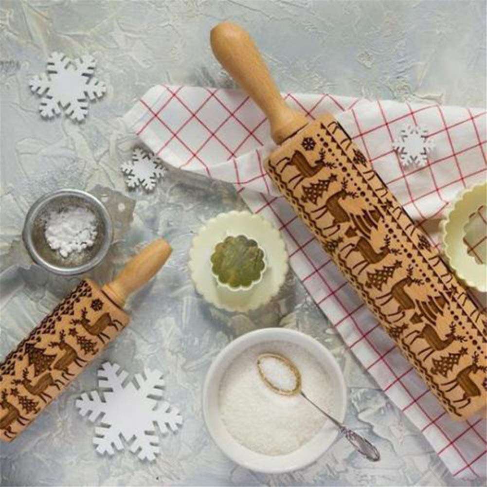 Christmas Embossing Rolling Pin 3