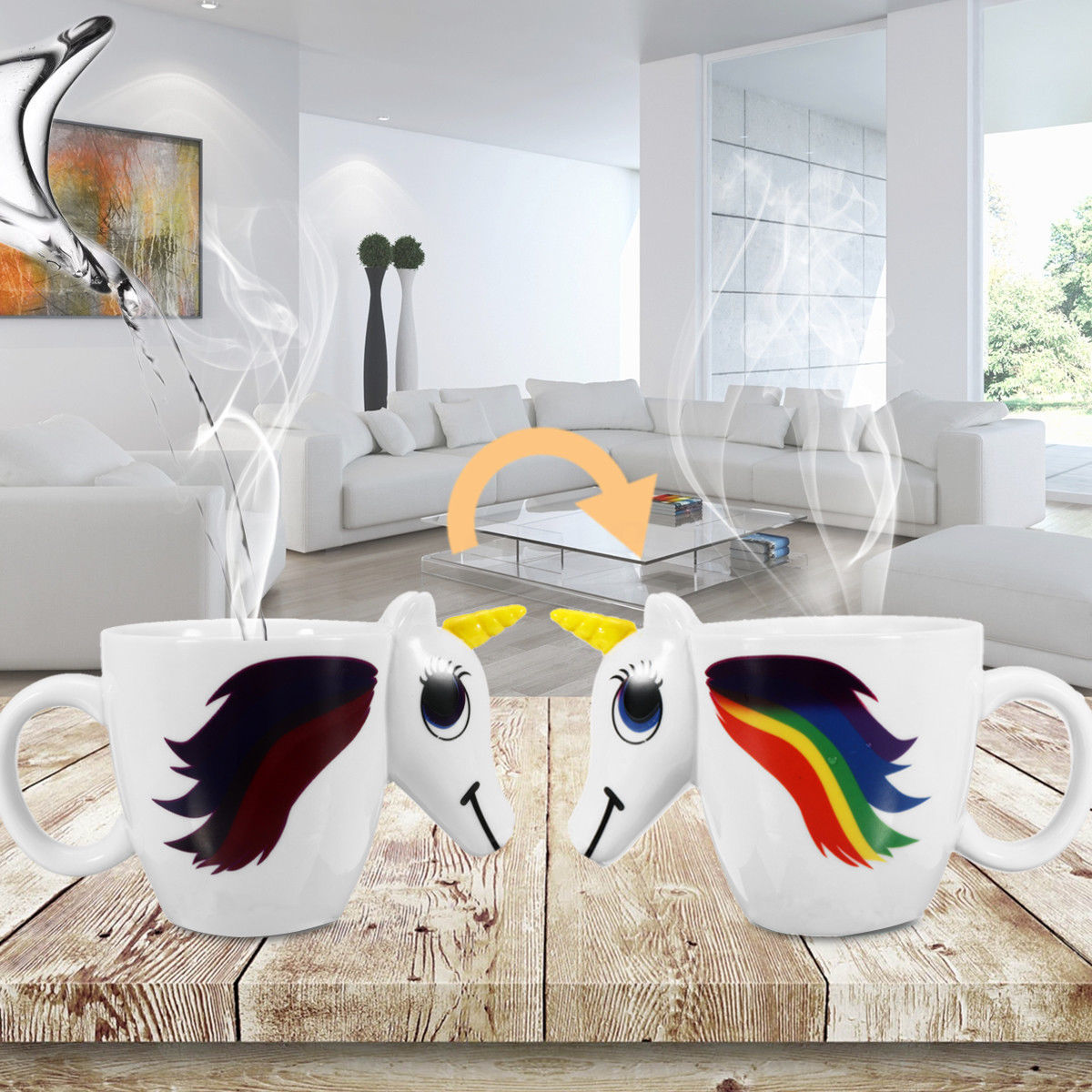 Color Changing Rainbow Unicorn Mug 2