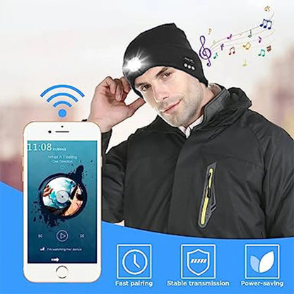 Bluetooth LED Music Beanie Hat 3