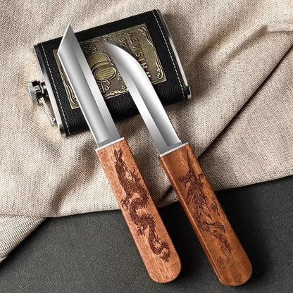 Handmade Portable 2 In 1 Dragon and Phoenix Double Blades 3