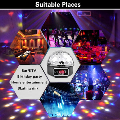 LED DISCO CRYSTAL BALL WITH FREE USB 3