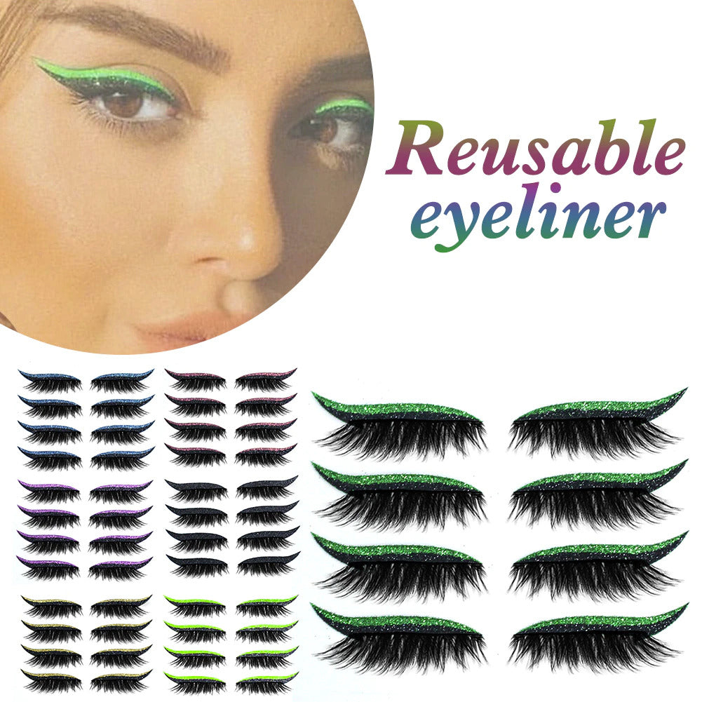 Reusable Glitter Eyeliner Eyelash Stickers 3