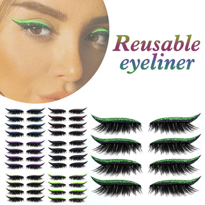 Reusable Glitter Eyeliner Eyelash Stickers 3