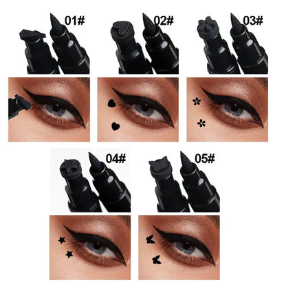 2 In 1 Liquid Waterproof Eyeliner Stamp Pen 3