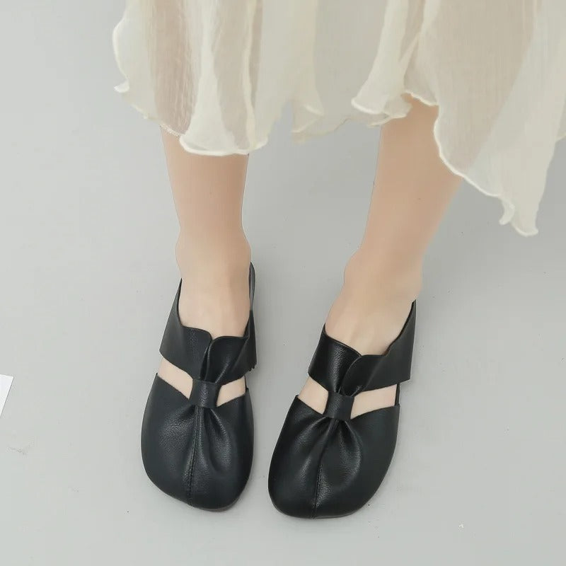 Cut Out Design Flat Mules 3