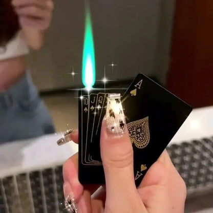 Green Flame Ace Card Torch Flame Lighter 3