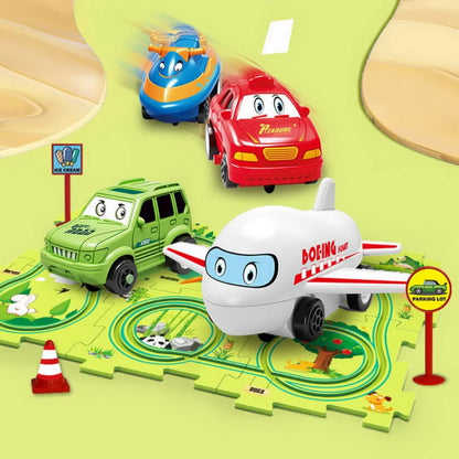 PuzzleRacer - Kids Car Track Set 3