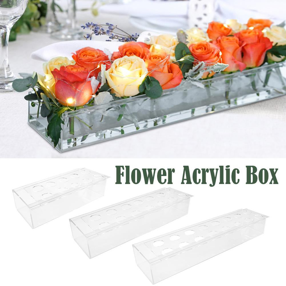 Clear Acrylic Rectangular Flower Vase 3