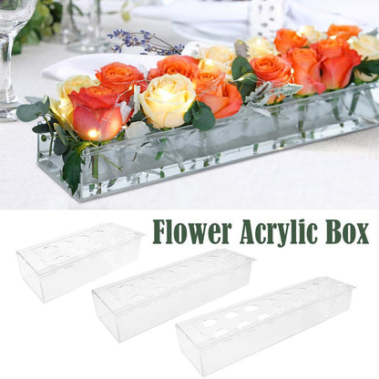 Clear Acrylic Rectangular Flower Vase 3