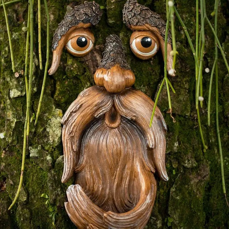 Unique Bird Feeders for Outdoors-Old Man Tree Art 3
