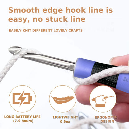 Crochet Hook Set with LED Light and Stitch&Row Counter 3