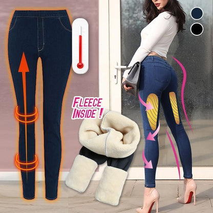 Thermal Fleece Denim Jeggings 3