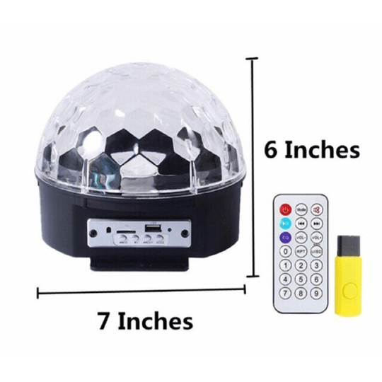 LED DISCO CRYSTAL BALL WITH FREE USB 3