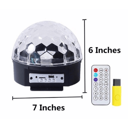 LED DISCO CRYSTAL BALL WITH FREE USB 3