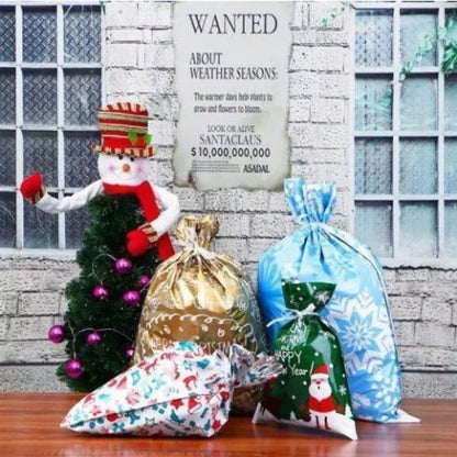 Christmas Drawstring Gift Bag Pack-5pcs 3