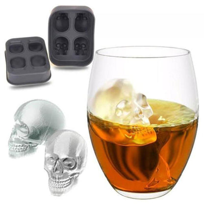 3D Skull Ice Cube Molds 3