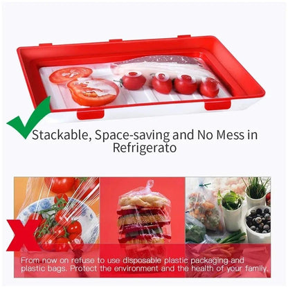 Stackable Silicone Food Storage Trays-2PCS 3