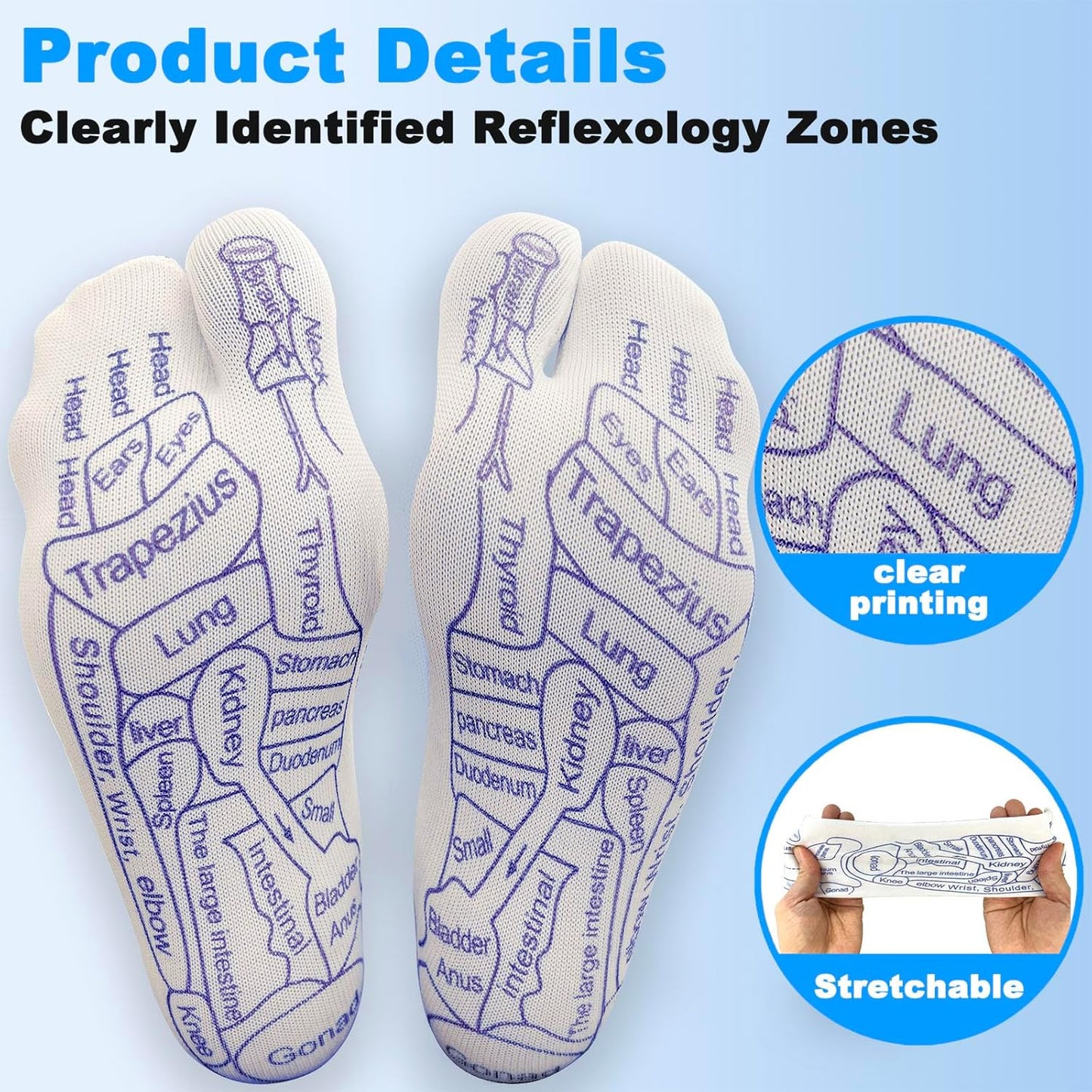 Acupressure Reflexology Chart Socks 3