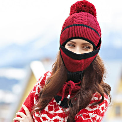 3 in 1 Women's Winter Knitted Beanie 3