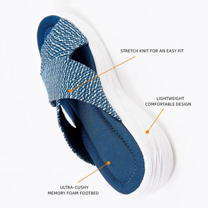 Women Stretch Cross Orthotic Slide Sandals 3