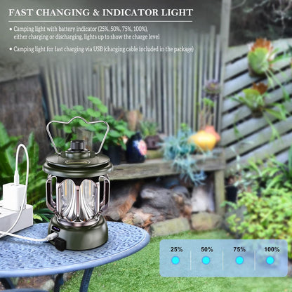 Rechargeable Waterproof Retro Camping Lamp 4