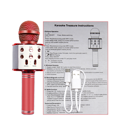 WIRELESS PORTABLE HANDHELD BLUETOOTH KARAOKE MICROPHONE 2
