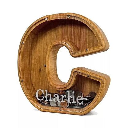 Wooden Letter Piggy Bank 4