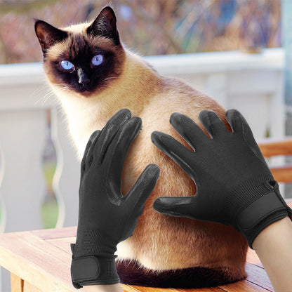 Pet Shedding Grooming Gloves 4