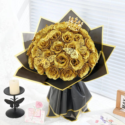 DIY Glitter Rose Bouquet 4