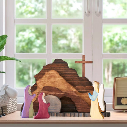 Easter Scene Wooden Decoration 4