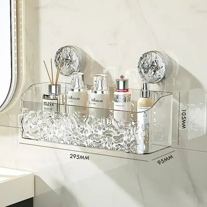 Light Luxury Style Glacier Pattern Suction Cup Shelf 4
