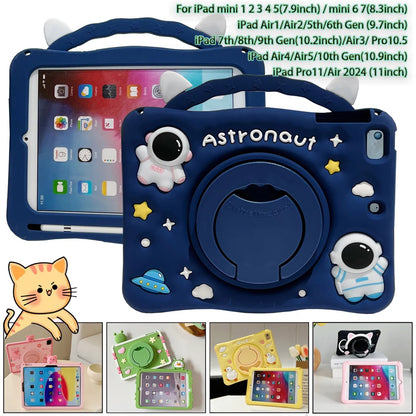 Cartoon Camera-Style Tablet Protective Case with Ring Stand 4
