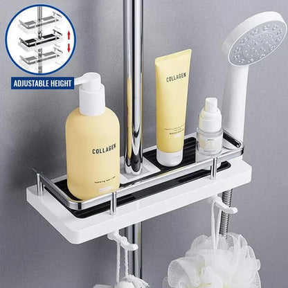 Shower Rod Storage Shelf Organizer 4