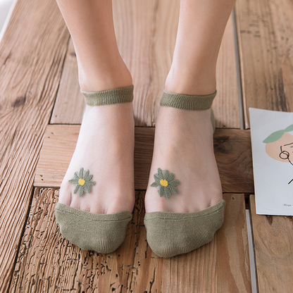 Translucent Daisy Socks (5 Pairs) 4