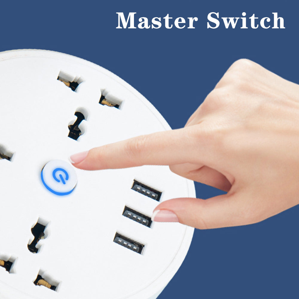 Round Universal USB Power Strip 4