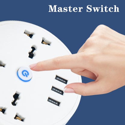 Round Universal USB Power Strip 4