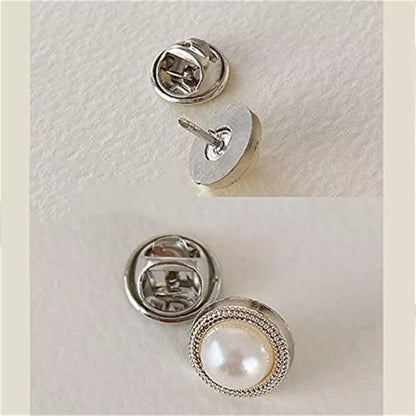 Pearl Cover Up Brooch Buttons Set 4