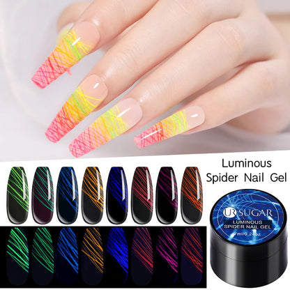 Glow in the Dark Spider Nail Gel 3PCS 4