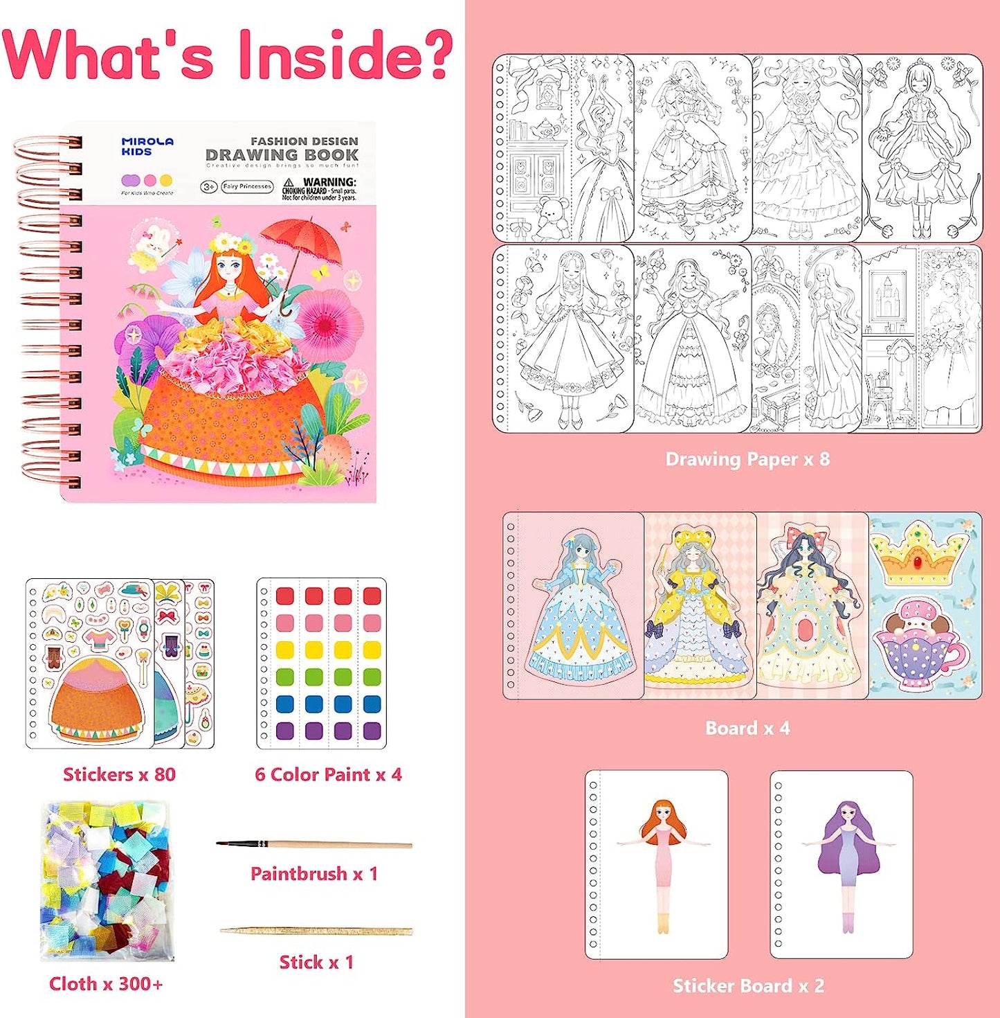 3 in 1 Fashion Design Drawing Book-Set 4